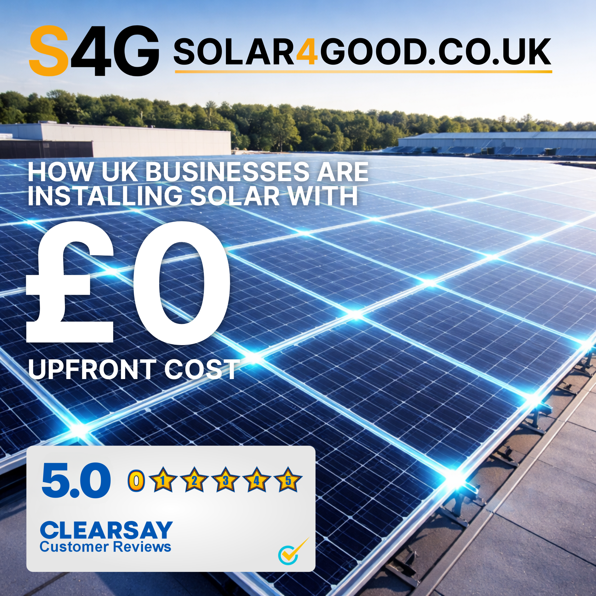 commercial solar panels installation on industrial warehouse roof uk